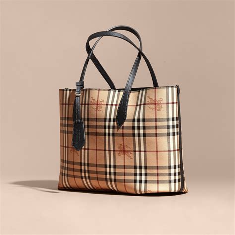 burberry reversible tote haymarket|Burberry haymarket check tote.